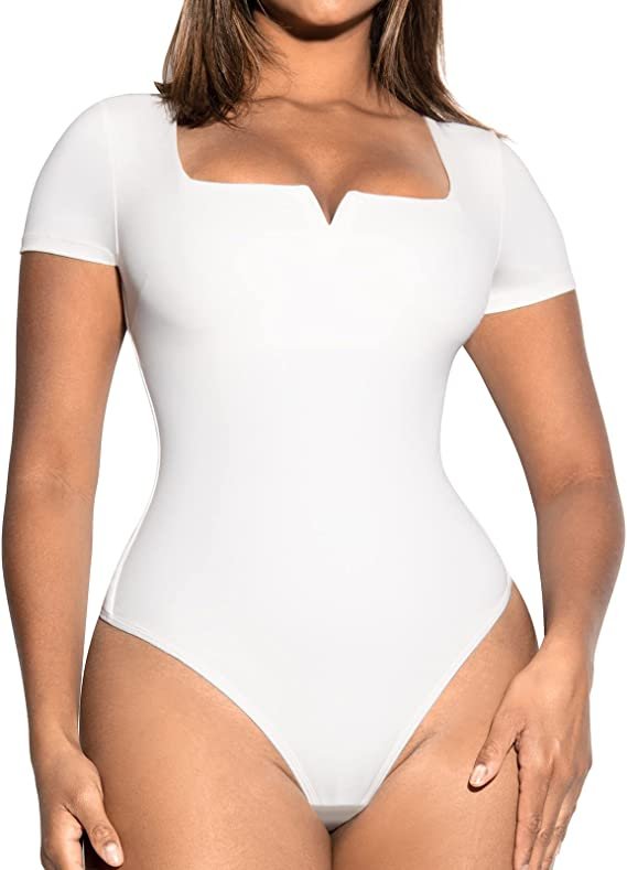 Women's square neck tight fitting clothes, sleeveless tight fitting one piece clothes